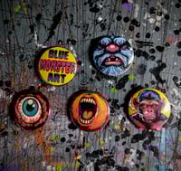 Image 1 of Blue Monster Art Buttons