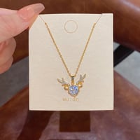 Image 3 of Butterfly Wing Pendant Necklace 
