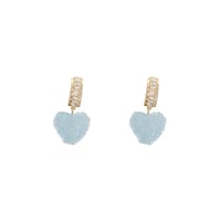Image 1 of Blue Heart Shaped Earrings 
