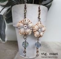 Image 2 of VTG Coast Flower Drop Earrings