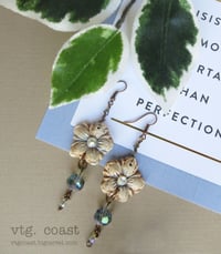Image 1 of VTG Coast Flower Drop Earrings