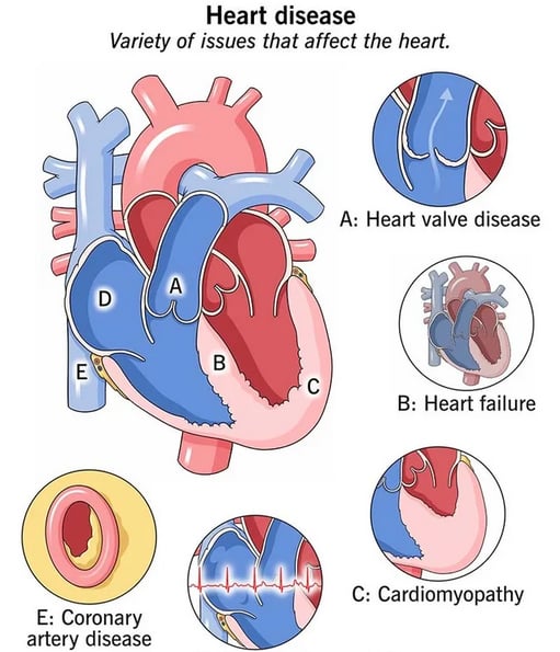 Image of KINDS OF HEART DESEASE AND THEIR CURE