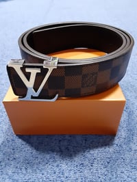 Image 1 of LV Belt Brown Checkered