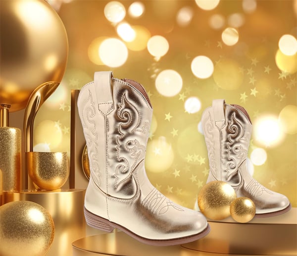 Image of Gold cowgirl boots