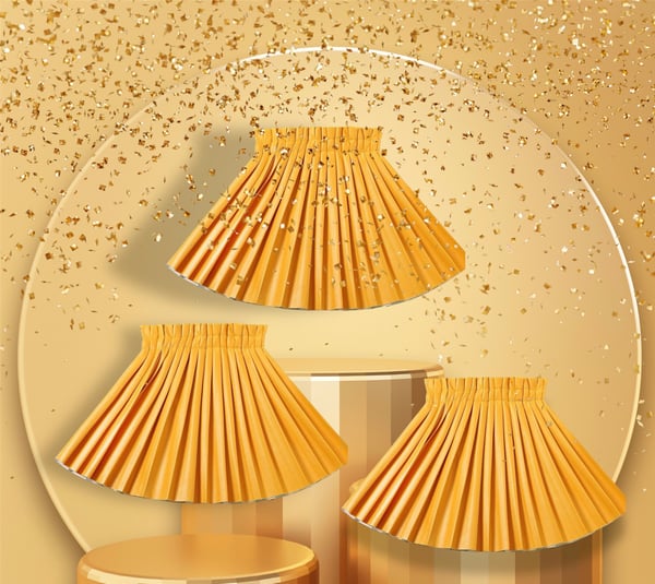 Image of Mustard pleated skirt