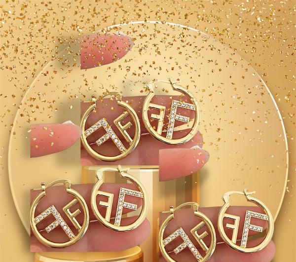 Image of Mini FF Earrings 