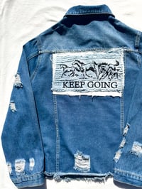 Image of keep going denim jacket 