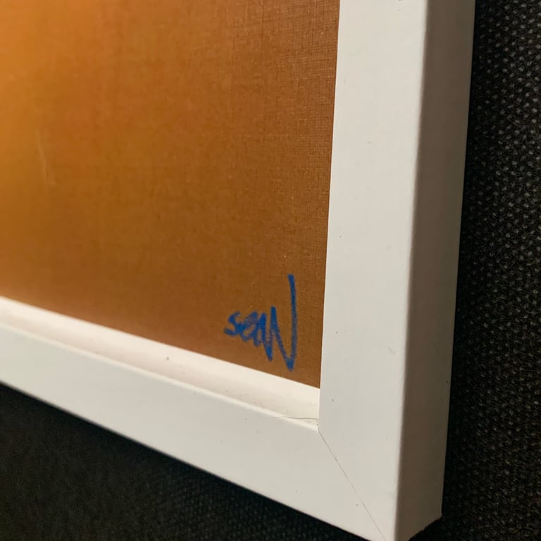 NO KINGS RWB (large) embellished with GOLD ink FRAMED Image 2