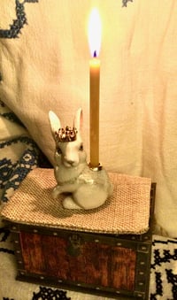Image 1 of Royal White Rabbit Cake Topper