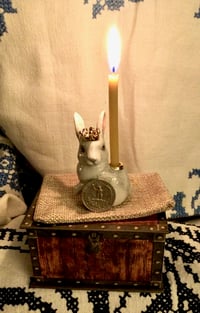 Image 5 of Royal White Rabbit Cake Topper