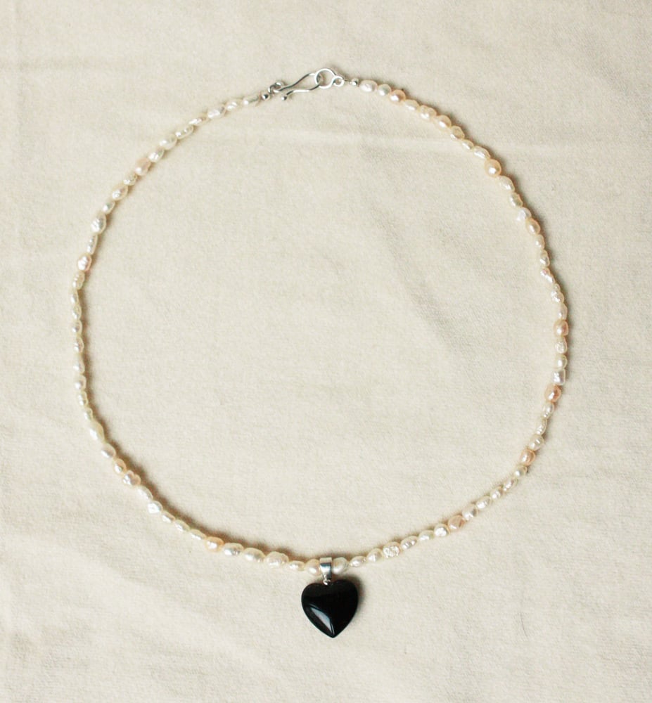 Image of Onyx Heart Necklace