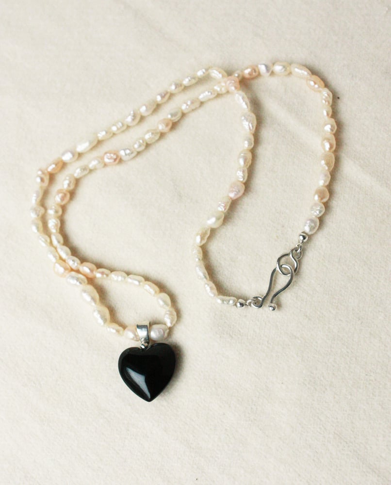 Image of Onyx Heart Necklace