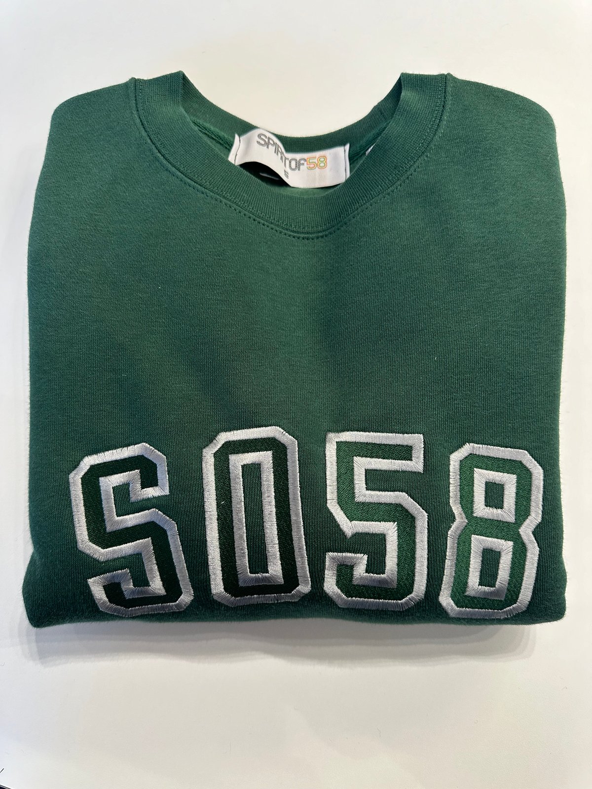 Image of SO58 Embroidered Unisex Sweatshirt Bottle green 