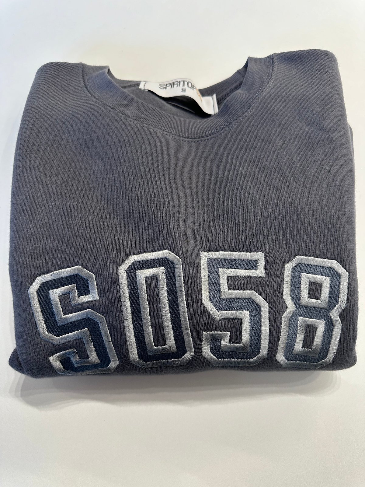 Image of SO58 Embroidered Unisex Sweatshirt Convoy Grey 