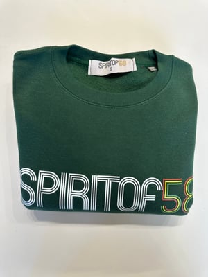 Image of Spirit of 58 Retro Unisex Sweatshirt Bottle Green 