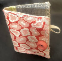 Image of Unique Pink Leopard Print Soft Recycled Fabric Wallet
