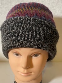 Image of Multicoloured and Grey Reversible Hat