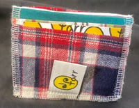 Image of Checked Brushed Cotton Fabric Card Holder