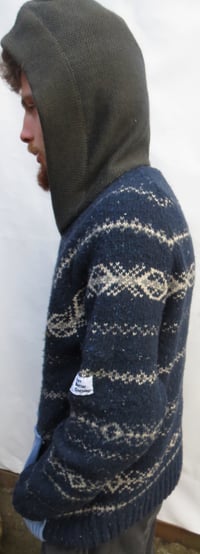 Image of Blokes /Unique Hooded Woollen Jumper/ With  Sweatshirt Style Pocket