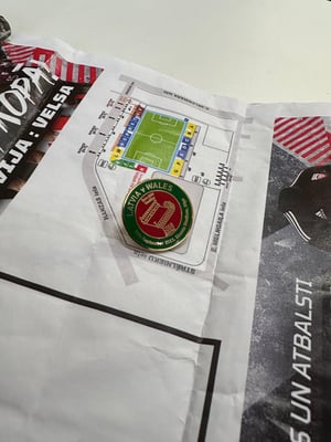 Image of Latvia v Wales Matchday Pin Badge 