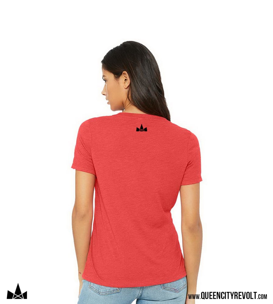 Image of St. Johns Women's Vneck Tee, Red