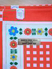 Image 4 of Orange Checker Flower Tote 