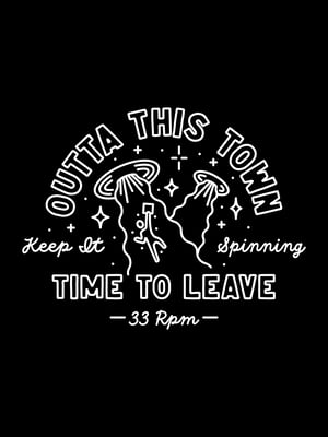 Image of Time To Leave T-Shirt | Dark Heather Grey 🌀