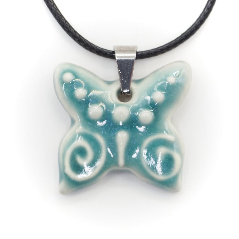 Image of Blue Butterfly Pendant 01