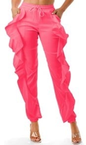 Image 2 of Ruffled plus size Joggers