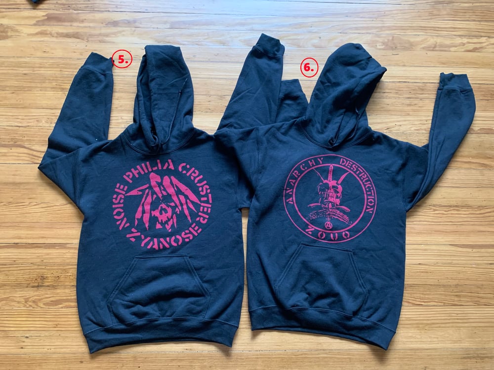 Red Ink Black Hoodies
