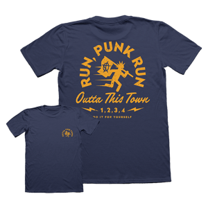 Image of Run, Punk Run T-Shirt  | Navy 🏃‍♂️