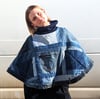 Denim Patchwork Quilt Poncho