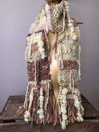 Image 3 of SALE Mint & Brown Woven Scarf