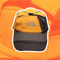 Image 1 of Orange NORTH FACE 5 panel hat (2/2)