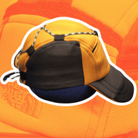 Image 4 of Orange NORTH FACE 5 panel hat (2/2)