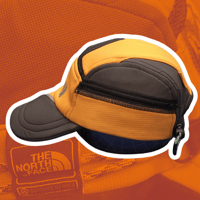 Image 2 of Orange NORTH FACE 5 panel hat (1/2)