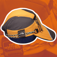 Image 3 of Orange NORTH FACE 5 panel hat (1/2)