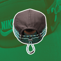 Image 3 of Green/Black NIKE 5 panel hat (2/2)