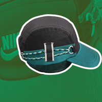 Image 4 of Green/Black NIKE 5 panel hat (2/2)