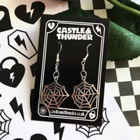 Image 2 of WEDNESDAY - Cobweb Earrings