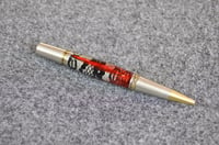 Image 5 of Majestic Squire Pen with Black Lace and red Feathers, #073