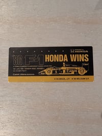 Image 1 of Honda F1 1986 Win Metal Badge