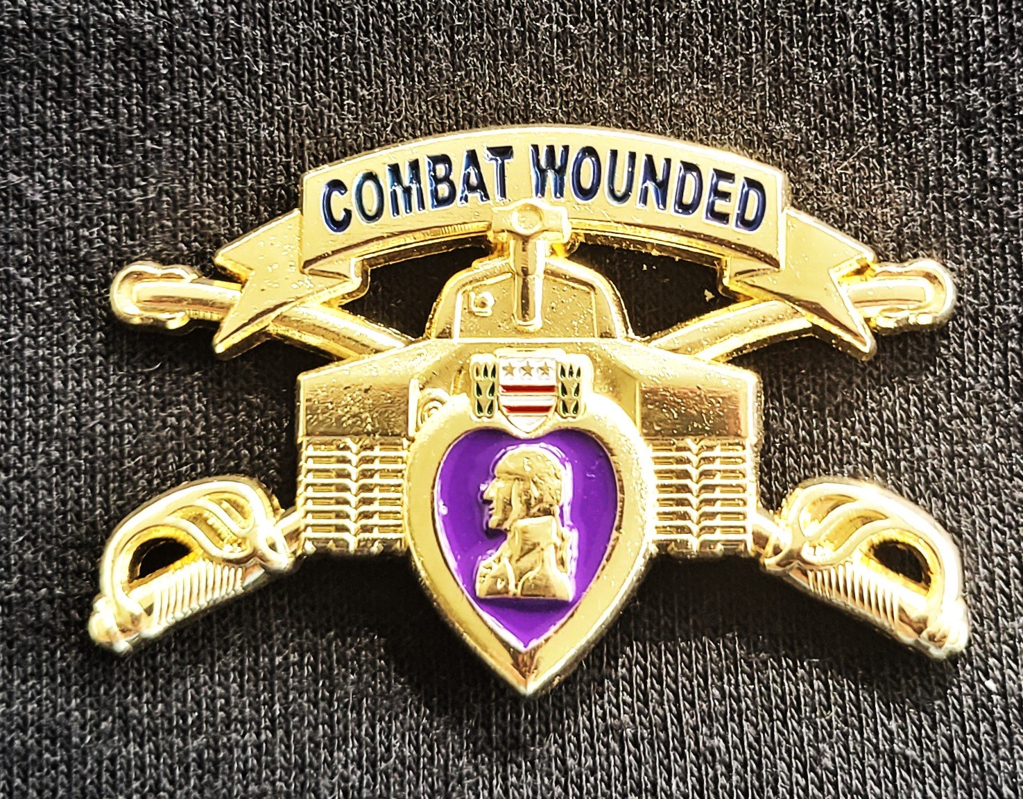 Image of Combat Wounded Armored Cavalry Pin