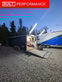 Image 1 of Race Trailer Pit Lights – Dual 6ft Foot Pole with 20,000 Lumens 