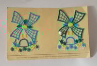 Image 1 of Pair of vintage embroidered windmill patches 