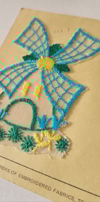 Image 2 of Pair of vintage embroidered windmill patches 