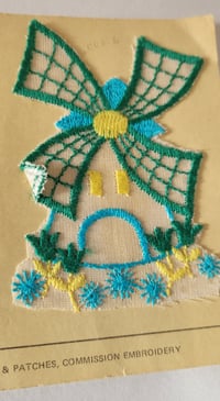 Image 3 of Pair of vintage embroidered windmill patches 