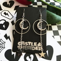Image 2 of LUNA - Moon Drop Earrings