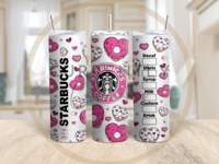 Donut Love Starbucks Valentine tumbler