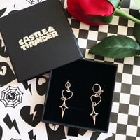 Image 1 of NICOLA - Heart Drop Earrings